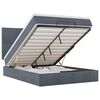 vidaXL Ottoman-Bett mit Matratzen & LEDs Dunkelgrau 140x200 cm Samt