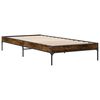 vidaXL Bettgestell Räuchereiche 90x190 cm Holzwerkstoff und Metall