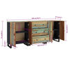 vidaXL Sideboards 3 Stk. Altholz Massiv