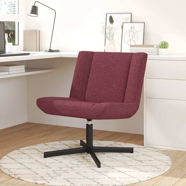 vidaXL Drehstuhl Weinrot 63 x 75 x 76 cm Stoff