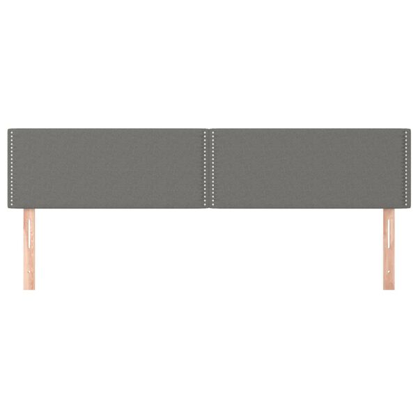 vidaXL Kopfteile Dunkelgrau 200x5x78/88 cm Stoff