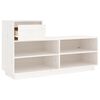 vidaXL Schuhregal Wei&szlig; 110x34x61 cm Massivholz Kiefer