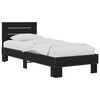 vidaXL Bettgestell mit Kopfteil Schwarze Eiche 80 x 200 cm
