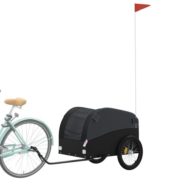 vidaXL Fahrradanh&auml;nger Schwarz 45 kg Eisen