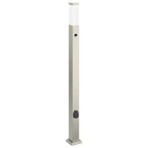 vidaXL Pollerleuchte mit Sensor und Steckdose 110 cm Edelstahl IP44