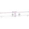 vidaXL Schiebet&uuml;rbeschlag-Set 200 cm Stahl Schwarz