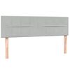 vidaXL Boxspringbett mit Matratze Hellgrau 160x210 cm Samt