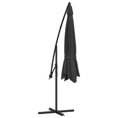 vidaXL Ampelschirm mit Aluminium-Mast 350 cm Schwarz