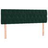 vidaXL Boxspringbett mit Matratze & LED Dunkelgr&uuml;n 160x200 cm Samt