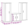 vidaXL 3-tlg. TV-Schrank-Set R&auml;uchereiche Holzwerkstoff