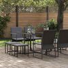 vidaXL Garten Essgruppe 9 pcs Schwarz Stahl