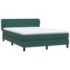 vidaXL Boxspringbett mit Matratze Dunkelgr&uuml;n 140x220 cm Samt