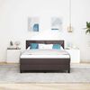 vidaXL Boxspringbett mit Matratze Dunkelbraun 140 x 200 cm Stoff