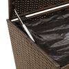 vidaXL Gartentruhe mit Rollen Braun 190L Poly Rattan