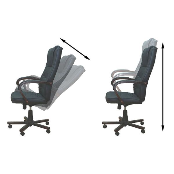 vidaXL Luxus-B&uuml;rostuhl Schwarz