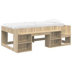 vidaXL Kinderbettgestell mit Stauraum Sonoma-Eiche 75 x 190 cm