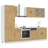 vidaXL 8-tlg. K&uuml;chenschrank-Set Kalmar Artisan-Eiche Holzwerkstoff