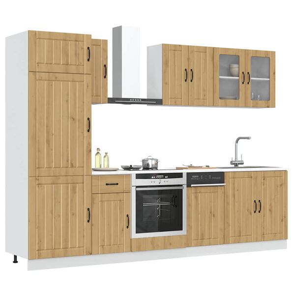 vidaXL 8-tlg. K&uuml;chenschrank-Set Kalmar Artisan-Eiche Holzwerkstoff
