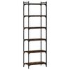 vidaXL B&uuml;cherregal 6 B&ouml;den R&auml;uchereiche 60x30x188 cm Holzwerkstoff
