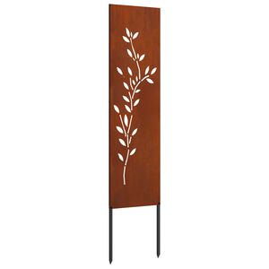 vidaXL Garten Sichtschutz-Leinwand Rostig 32 x 140 cm Wetterfeststahl