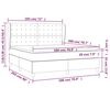 vidaXL Boxspringbett mit Matratze Blau 180x200 cm Stoff