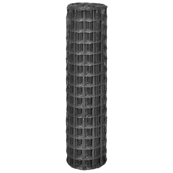 vidaXL Eurozaun Stahl 10 x 1,5 m Grau
