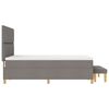 vidaXL Boxspringbett mit Matratze Taupe 160 x 200 cm Stoff