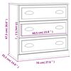 vidaXL Sideboards 2 Stk. R&auml;uchereiche Holzwerkstoff