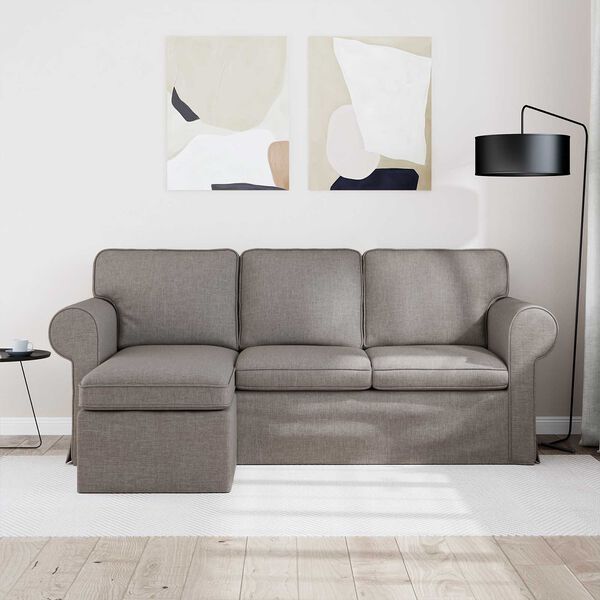 vidaXL Sofa Taupe Gesamtabmessungen: 195 x 138 x 80 cm (B x T x H)