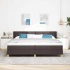 vidaXL Boxspringbett mit Matratze Dunkelbraun 200 x 200 cm Polyester