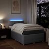 vidaXL Boxspringbett mit Matratze Hellgrau 120x200 cm Stoff