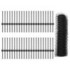 vidaXL Zaun mit Pfosten Grau 0,4 x 100 m Stahl und PVC