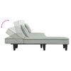 vidaXL Schlafsofa in L-Form Hellgrau 255x140x70 cm Samt