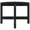 vidaXL Couchtisch Schwarz &Oslash; 62,5x45 cm Massivholz Kiefer