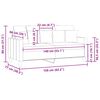 vidaXL 2-Sitzer-Sofa Schwarz 140 cm Stoff