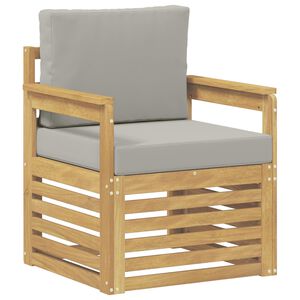 vidaXL 2 St&uuml;ck Outdoor-Sofagarnitur Polyester Wei&szlig; und Hellgrau