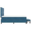 vidaXL Boxspringbett mit Matratze Dunkelblau 140 x 200 cm Samt