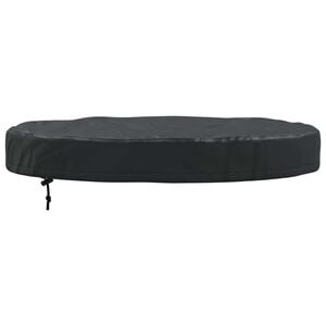 vidaXL Abdeckung f&uuml;r den Tisch im Freien 62 x 62 x 10 cm Rund Schwarz