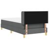 vidaXL Boxspringbett mit Matratze Dunkelgrau 200 x 100 cm Polyester
