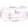 vidaXL 3-Sitzer-Sofa mit Kissen Grau 180 cm Kunstleder