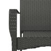vidaXL 7-tlg. Garten-Essgruppe mit Kissen Grau Poly Rattan