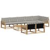 vidaXL Outdoor-Sofagarnitur 9 pcs Wei&szlig; und Hellgrau 79 x 79 x 37 cm