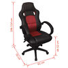 vidaXL Racing B&uuml;rostuhl Rot Kunstleder