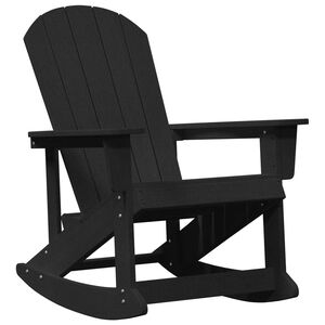 vidaXL Adirondack-Schaukelstuhl Schwarz 92 x 73,5 x 92 cm HDPE