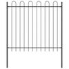 vidaXL Gartenzaun 5 pcs Grau 8,5 x 1,5 m Pulverbeschichteter Stahl