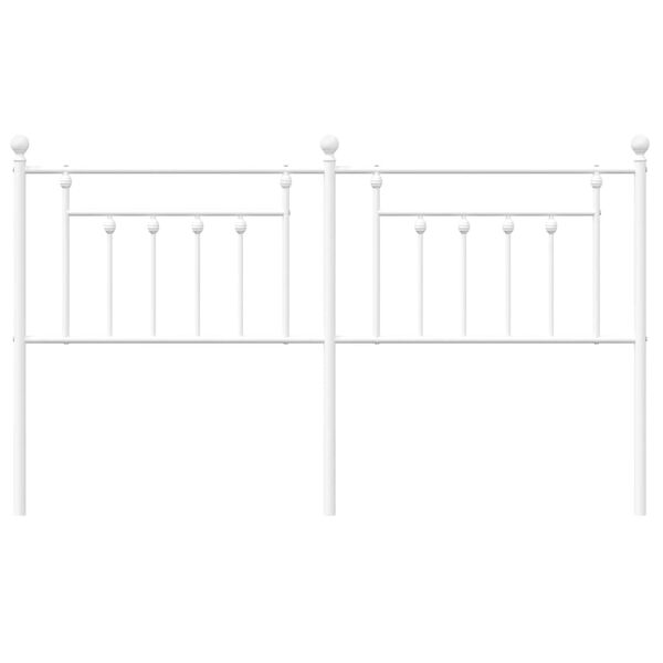 vidaXL Kopfteil Metall Wei&szlig; 160 cm
