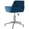 vidaXL Esszimmerst&uuml;hle 6 Stk. Drehbar Blau Samt