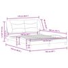 vidaXL Bettgestell ohne Matratze "Hvar" Blau 160x200 cm Stoff