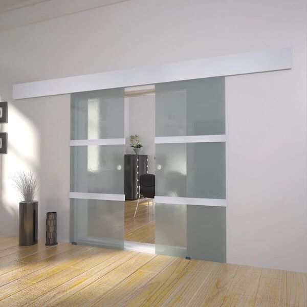 vidaXL Doppelschiebet&uuml;r Glas