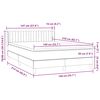 vidaXL Boxspringbett mit Matratze Dunkelblau 140x210 cm Samt
